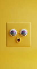 Vertical Portrait Wallpaper of a Surprised Emoji Face with Wide Eyes and Open Mouth