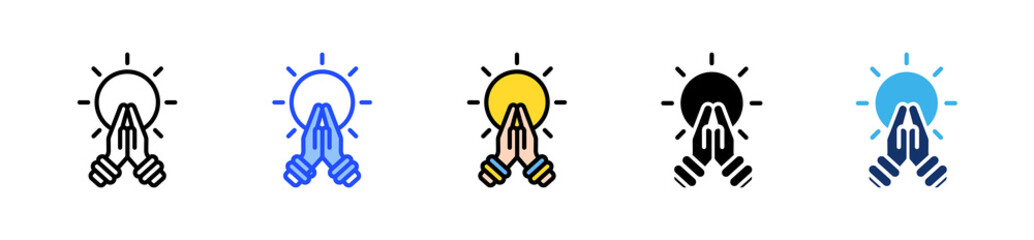 Namaste Icon Collection With Multiple Styles