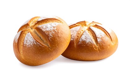 Two round loaves of bread