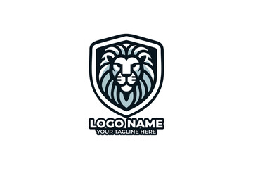 Obraz premium Bold Lion Crest Modern Logo