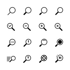 Magnifier icon set design