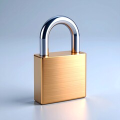 Fototapeta premium Padlock Security Image, Studio Setting