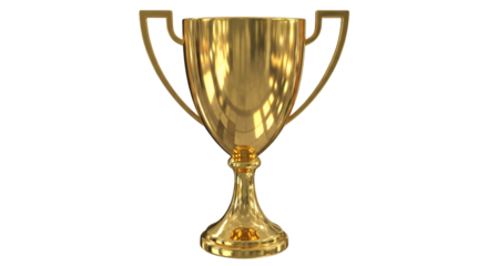 Golden Trophy Transparent Background