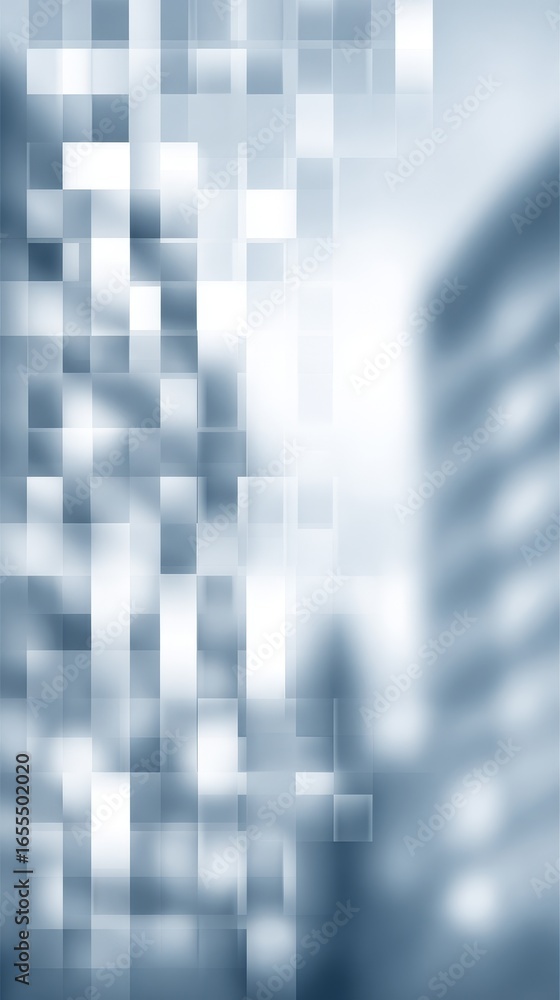 Poster abstract blue and white geometric background with a minimalist square pattern a modern and clean bac