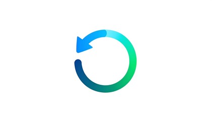 Circular gradient arrow indicating reload or refresh