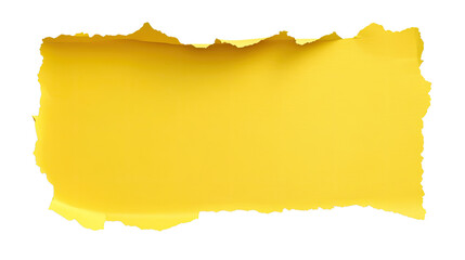 yellow ripped paper on white background