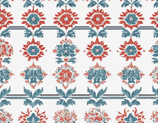 Traditional textile patterns with white background 