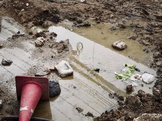 construction site in the city