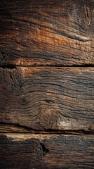 Close-up of weathered, dark brown wood planks (2)