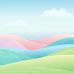Obraz premium Vector modern mountain and wave landscape background4 