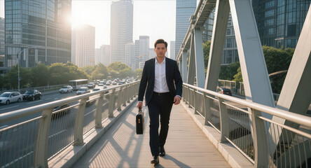 business man on the bridge