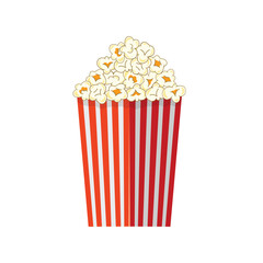 Crunchy popcorn. Popcorn bucket. Sweet popcorn. Salted popcorn. Food cardboard.