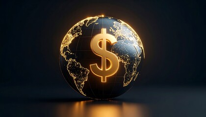 Global Finance Gold Dollar Globe.