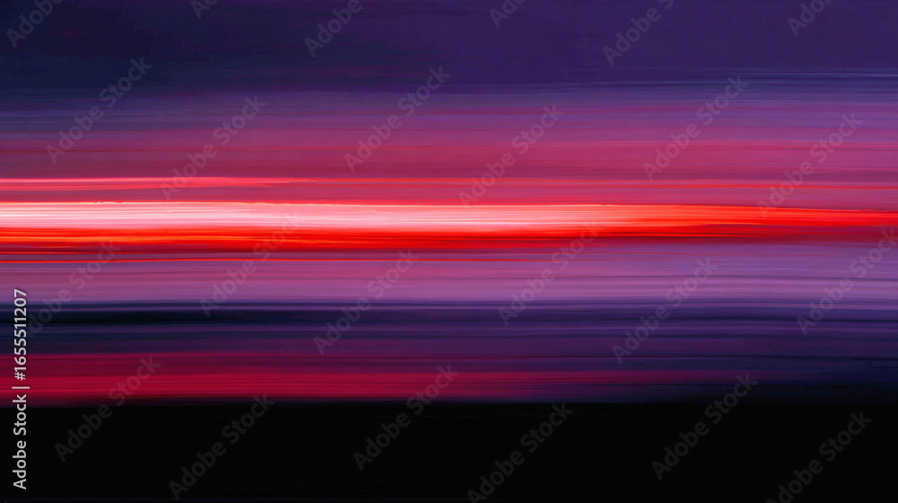 Poster vibrant abstract image featuring blurred streaks of bright red fading into violet shades, creating d