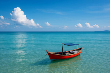 Fototapeta premium boat on the beach
