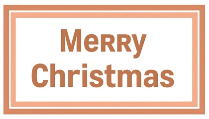 A simple Christmas greeting with a double-bordered frame