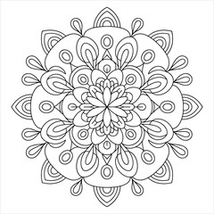 Mandala Coloring Page for Adults Stress Relief and Relaxation
