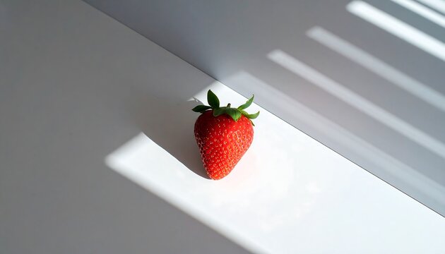 Ripe Strawberry with Sunlit Still Life.