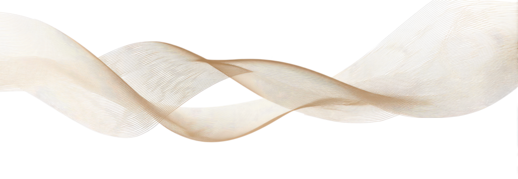 Complex, winding, pale beige, textured ribbon