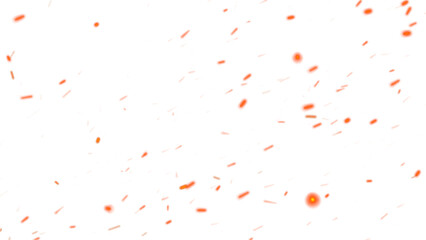 fire dust particles over transparent background overlay, Flying Fire Particles transparent background in png format. 3d render of fire embers, Fire flames isolated on white background
