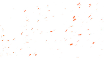 Fototapeta premium fire dust particles over transparent background overlay, Flying Fire Particles transparent background in png format. 3d render of fire embers, Fire flames isolated on white background
