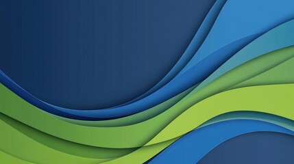 Obraz premium Abstract background with layered, wavy, vibrant, colorful, and smooth shapes of teal, blue, and green colors.
