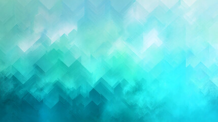 Obraz premium Gentle turquoise glow with faint geometric zigzag patterns creates serene and abstract background, evoking sense of calm and tranquility
