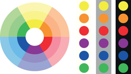 デザインや芸術教育のための色彩理論の色相環ベクター © mari