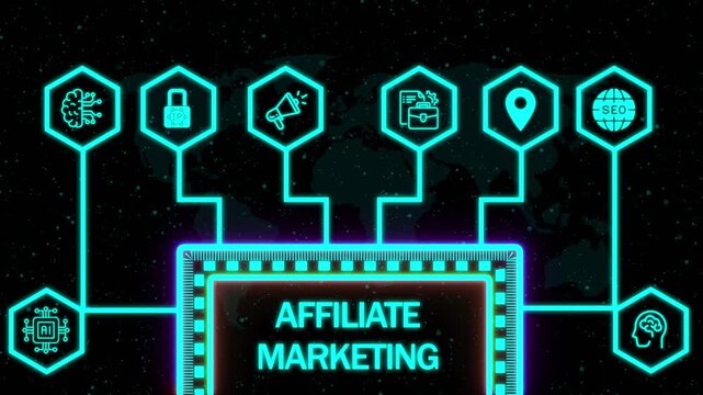 AFFILIATE MARKETING. Business, Technology, Internet and network concept.
