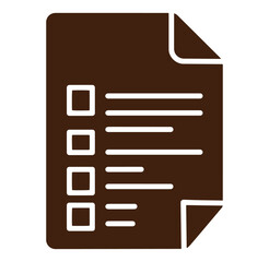 Obraz premium Simple checklist document icon illustrating tasks planning projects and organizing information
