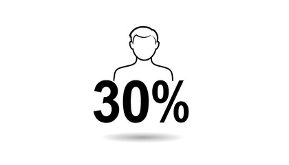 Simple profile icon with percentage (1)