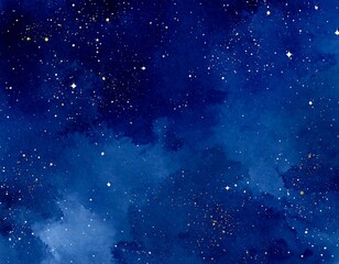 Obraz premium Starry night watercolor background