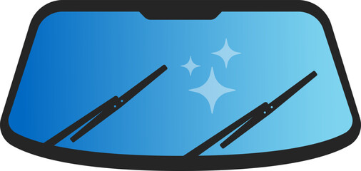 Vehicle car windscreen windshield wipers blue vector design