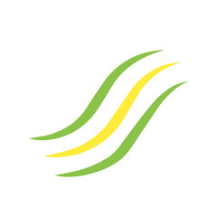 yellow green wave lines