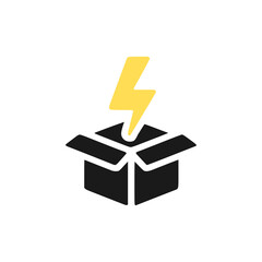 thunder box package logo vector illustration template design