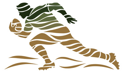 Rugby player in action illustration