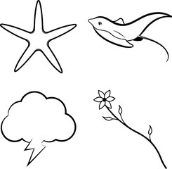 Maple Leaves and Flowers Autumn Clipart Set