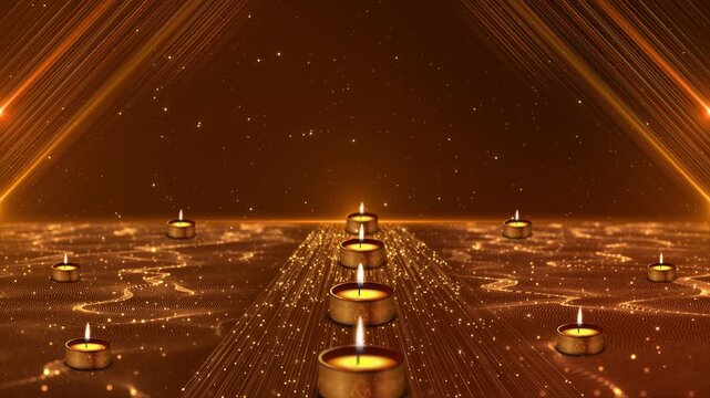 Happy Diwali, Deepavali or Dipawali festivals of lights Greeting Celebration background. greeting card for Deepavali Festival background. Traditional floral rangoli design, diya burning lamp