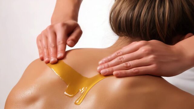 Relaxation massage with essential oils for stress relief