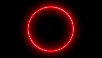 Glowing red circle on black background