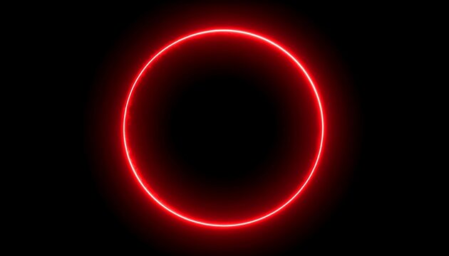 Glowing red circle on black background