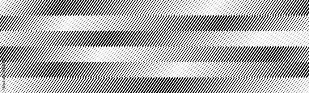 Poster oblique stripe halftone gradient texture. diagonal lines gradation background. black and white paral