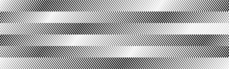 Obraz na płótnie Canvas Oblique stripe halftone gradient texture. Diagonal lines gradation background. Black and white parallel slanted wallpaper. Repeating striped pattern backdrop. Vector abstract Doppler effect concept