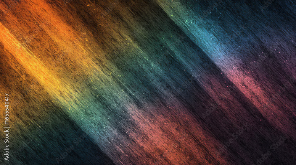 Poster vibrant abstract background features soft rainbow like streaks of light with grunge texture, creatin