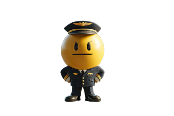 A cartoon pilot emoji character