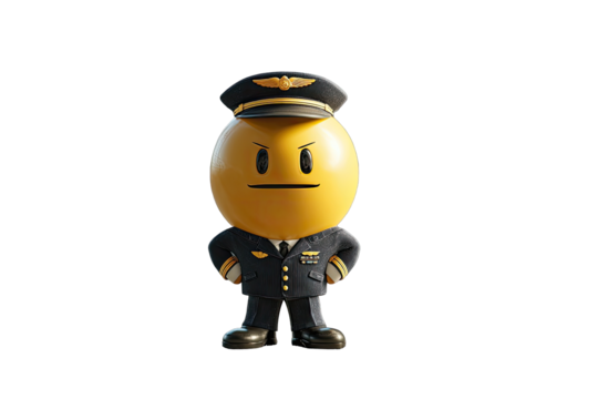 A cartoon pilot emoji character