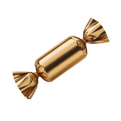 golden ribbon isolated on white