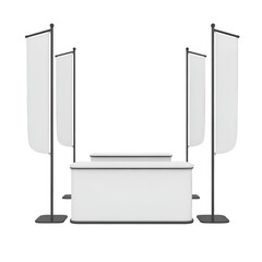 blank billboard on white background