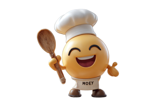Chef emoji with wooden spoon