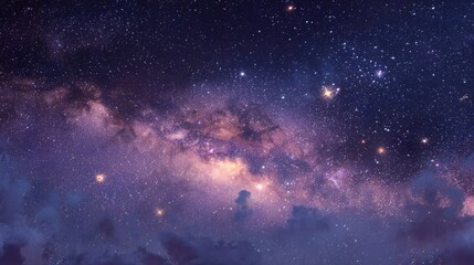 A vast expanse of space, filled with swirling nebulae, vibrant colors, and countless stars.  Cosmic clouds of varying hues, 